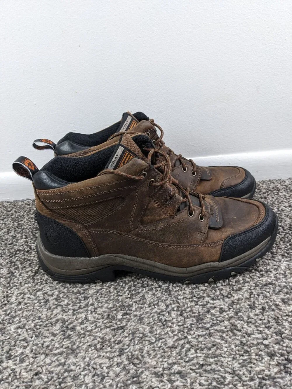 Ariat Terrain Hiking Boots Mens 11 D Brown Leather Lace Up Work Shoes 10002182
